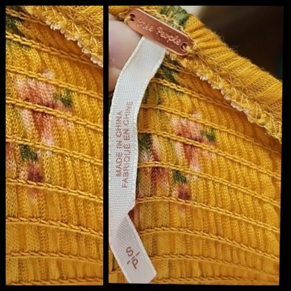 NWT Free People Mirage Tunic Tank Babydoll Yellow Fairy Whimsical Size Small● - Picture 6 of 10